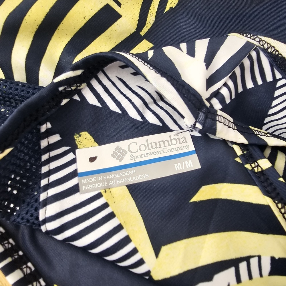 Columbia Womens Medium NWT $50 Midway Bay Sleeveless Dress Blue Yellow Hawaiian - Picture 4 of 12